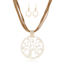 Pendeur de chaîne de forme d&#39;arbre personnalisée pour femmes Collier de bijoux en acrylique